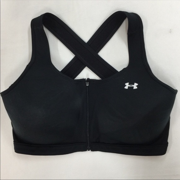 under armor front zip sports bra
